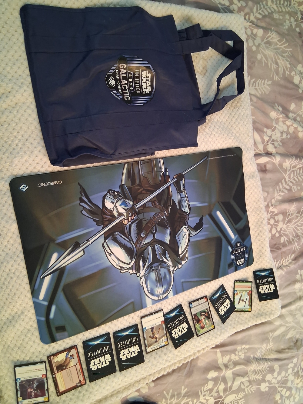 Star Wars Navy Blue Mandalorian Playmat and Tote Set
